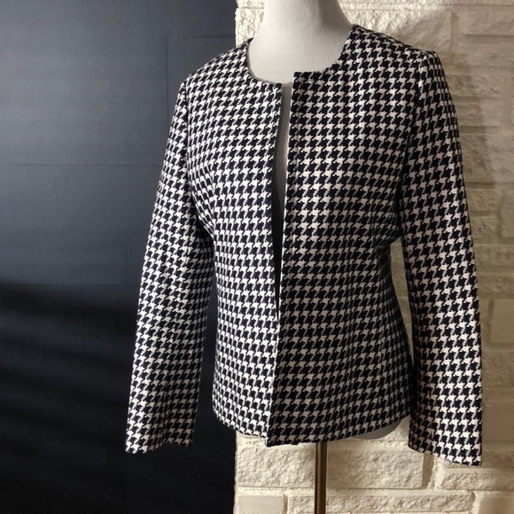 Talbots Houndstooth Blazer with Side Pockets - Picture 1 of 7